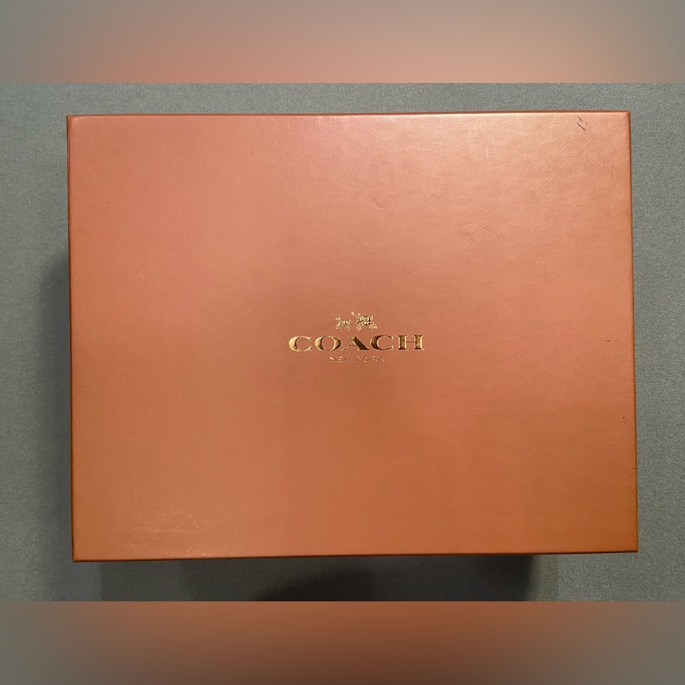 Coach Box, brown with Logo‎ gold embossed, size 11” x 8.75” x 4.25”